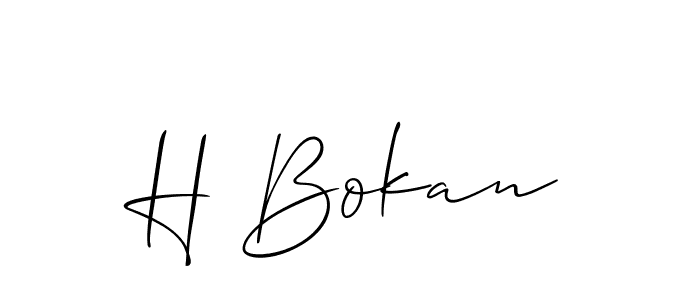 Once you've used our free online signature maker to create your best signature Allison_Script style, it's time to enjoy all of the benefits that H Bokan name signing documents. H Bokan signature style 2 images and pictures png