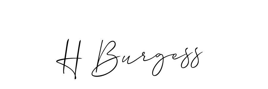 Design your own signature with our free online signature maker. With this signature software, you can create a handwritten (Allison_Script) signature for name H Burgess. H Burgess signature style 2 images and pictures png