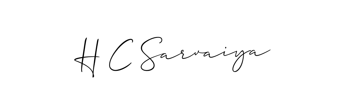 Also we have H C Sarvaiya name is the best signature style. Create professional handwritten signature collection using Allison_Script autograph style. H C Sarvaiya signature style 2 images and pictures png