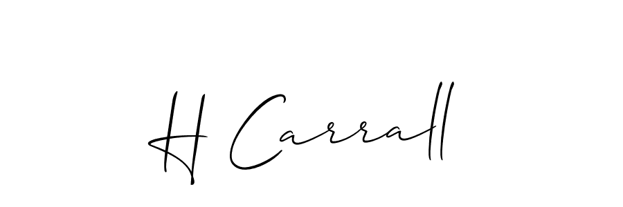 Best and Professional Signature Style for H Carrall. Allison_Script Best Signature Style Collection. H Carrall signature style 2 images and pictures png