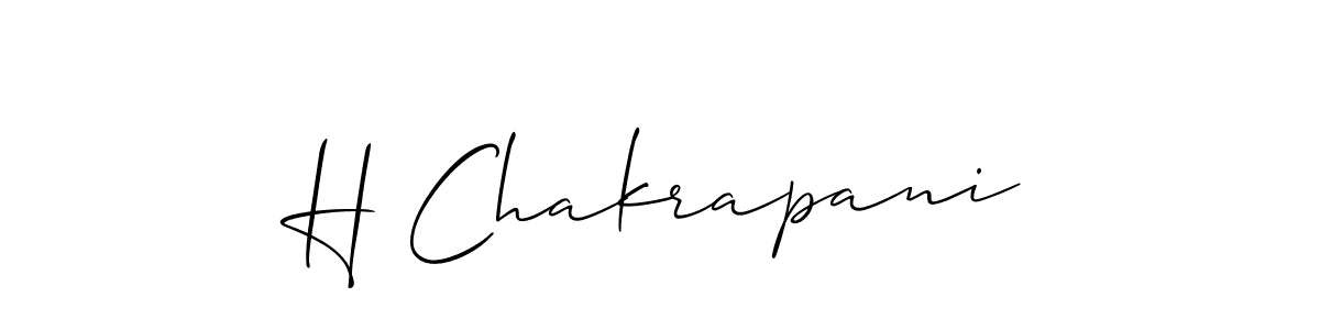 The best way (Allison_Script) to make a short signature is to pick only two or three words in your name. The name H Chakrapani include a total of six letters. For converting this name. H Chakrapani signature style 2 images and pictures png