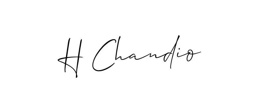 Design your own signature with our free online signature maker. With this signature software, you can create a handwritten (Allison_Script) signature for name H Chandio. H Chandio signature style 2 images and pictures png