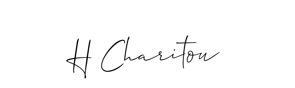 It looks lik you need a new signature style for name H Charitou. Design unique handwritten (Allison_Script) signature with our free signature maker in just a few clicks. H Charitou signature style 2 images and pictures png