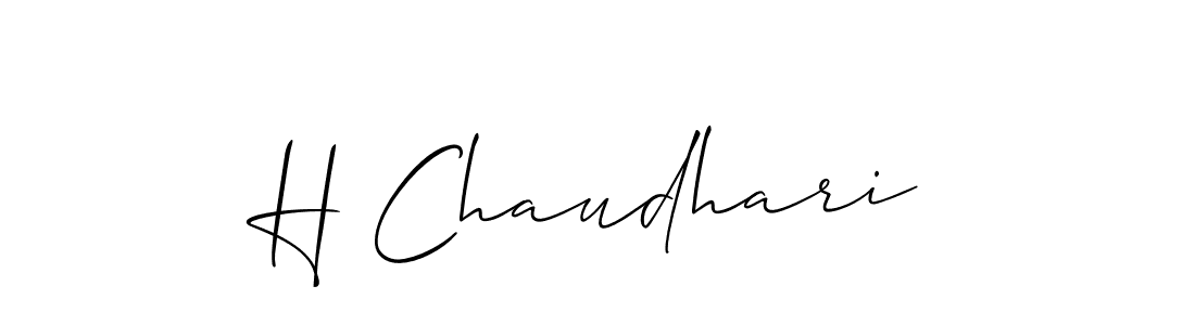 Make a beautiful signature design for name H Chaudhari. With this signature (Allison_Script) style, you can create a handwritten signature for free. H Chaudhari signature style 2 images and pictures png