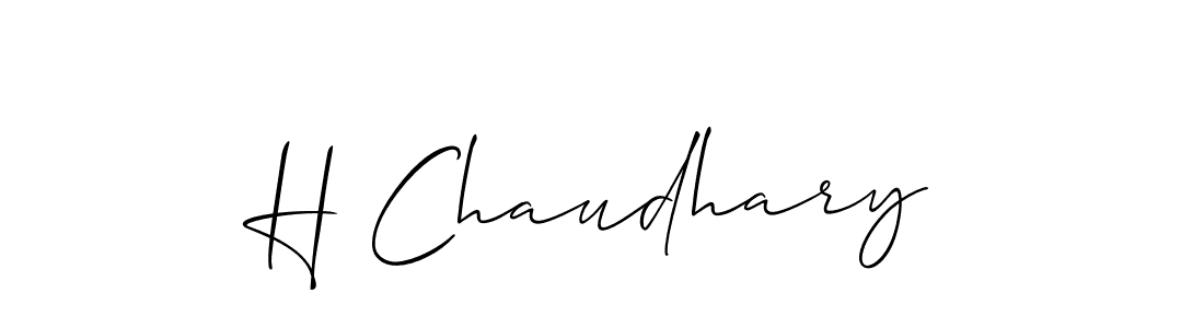 Allison_Script is a professional signature style that is perfect for those who want to add a touch of class to their signature. It is also a great choice for those who want to make their signature more unique. Get H Chaudhary name to fancy signature for free. H Chaudhary signature style 2 images and pictures png