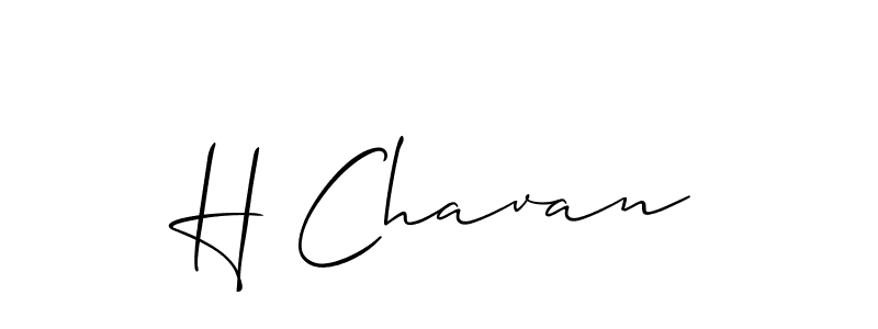 How to make H Chavan name signature. Use Allison_Script style for creating short signs online. This is the latest handwritten sign. H Chavan signature style 2 images and pictures png