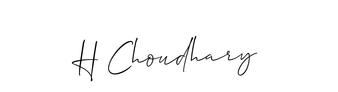 The best way (Allison_Script) to make a short signature is to pick only two or three words in your name. The name H Choudhary include a total of six letters. For converting this name. H Choudhary signature style 2 images and pictures png