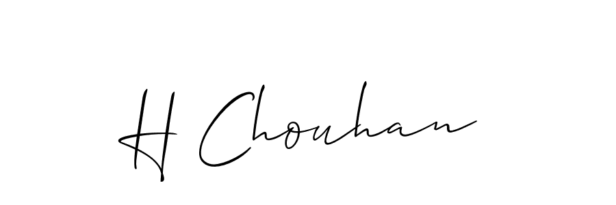 Make a beautiful signature design for name H Chouhan. With this signature (Allison_Script) style, you can create a handwritten signature for free. H Chouhan signature style 2 images and pictures png