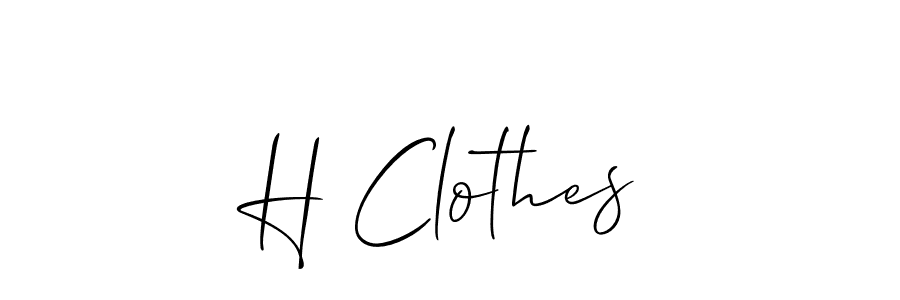 Also we have H Clothes name is the best signature style. Create professional handwritten signature collection using Allison_Script autograph style. H Clothes signature style 2 images and pictures png