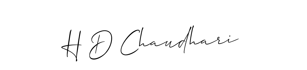 if you are searching for the best signature style for your name H D Chaudhari. so please give up your signature search. here we have designed multiple signature styles  using Allison_Script. H D Chaudhari signature style 2 images and pictures png
