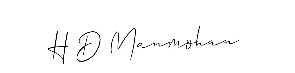 Similarly Allison_Script is the best handwritten signature design. Signature creator online .You can use it as an online autograph creator for name H D Manmohan. H D Manmohan signature style 2 images and pictures png