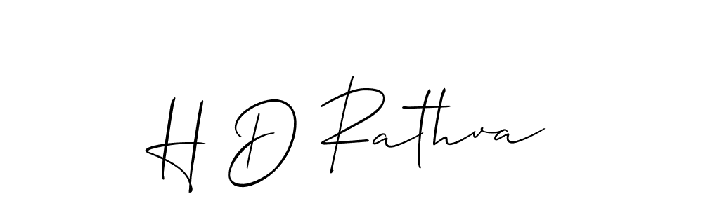 H D Rathva stylish signature style. Best Handwritten Sign (Allison_Script) for my name. Handwritten Signature Collection Ideas for my name H D Rathva. H D Rathva signature style 2 images and pictures png