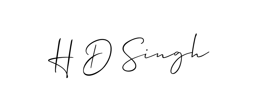 if you are searching for the best signature style for your name H D Singh. so please give up your signature search. here we have designed multiple signature styles  using Allison_Script. H D Singh signature style 2 images and pictures png