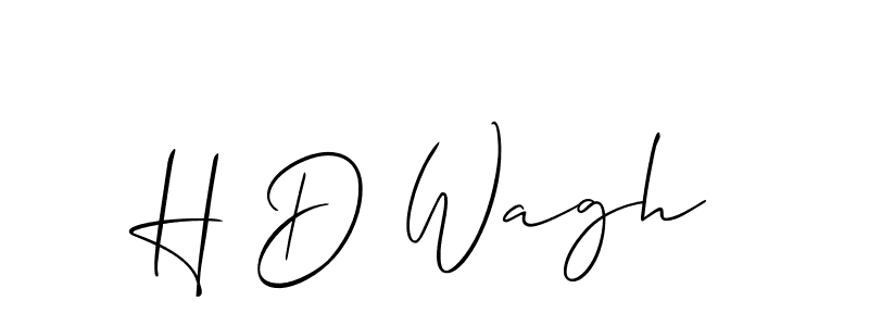 How to Draw H D Wagh signature style? Allison_Script is a latest design signature styles for name H D Wagh. H D Wagh signature style 2 images and pictures png