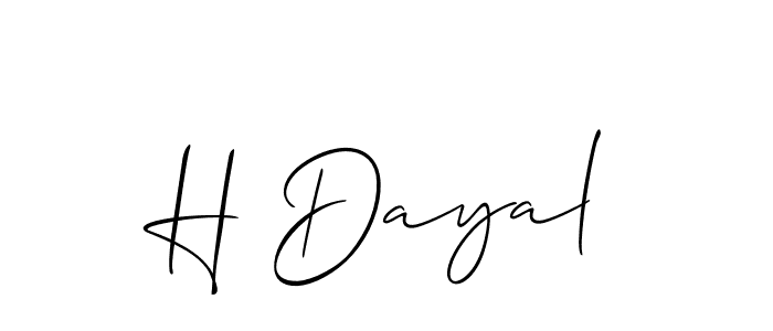 How to Draw H Dayal signature style? Allison_Script is a latest design signature styles for name H Dayal. H Dayal signature style 2 images and pictures png