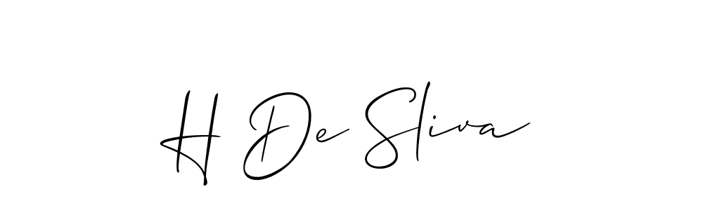 Create a beautiful signature design for name H De Sliva. With this signature (Allison_Script) fonts, you can make a handwritten signature for free. H De Sliva signature style 2 images and pictures png