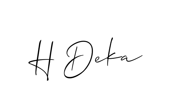 Once you've used our free online signature maker to create your best signature Allison_Script style, it's time to enjoy all of the benefits that H Deka name signing documents. H Deka signature style 2 images and pictures png