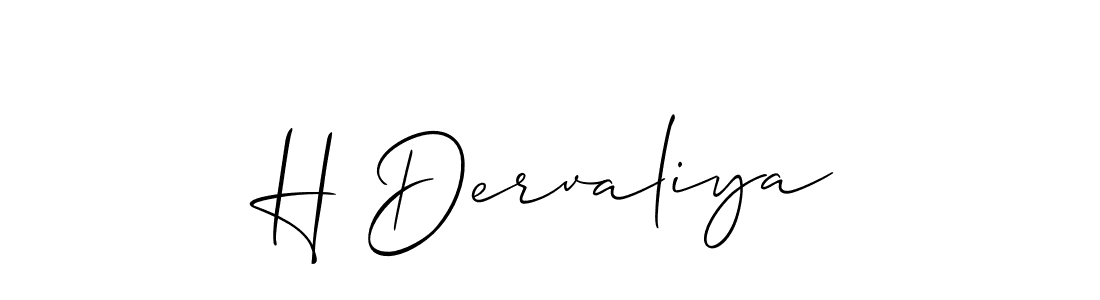 How to make H Dervaliya signature? Allison_Script is a professional autograph style. Create handwritten signature for H Dervaliya name. H Dervaliya signature style 2 images and pictures png