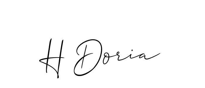 Also You can easily find your signature by using the search form. We will create H Doria name handwritten signature images for you free of cost using Allison_Script sign style. H Doria signature style 2 images and pictures png
