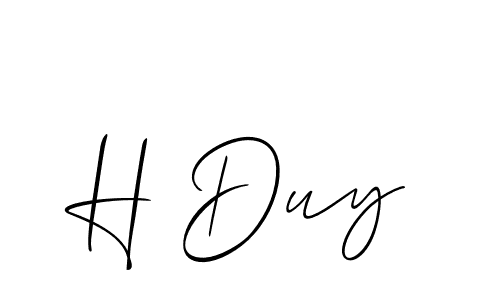 if you are searching for the best signature style for your name H Duy. so please give up your signature search. here we have designed multiple signature styles  using Allison_Script. H Duy signature style 2 images and pictures png