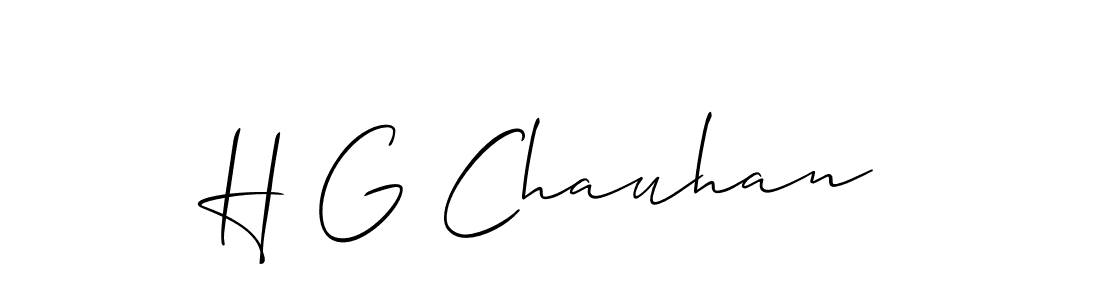 Use a signature maker to create a handwritten signature online. With this signature software, you can design (Allison_Script) your own signature for name H G Chauhan. H G Chauhan signature style 2 images and pictures png