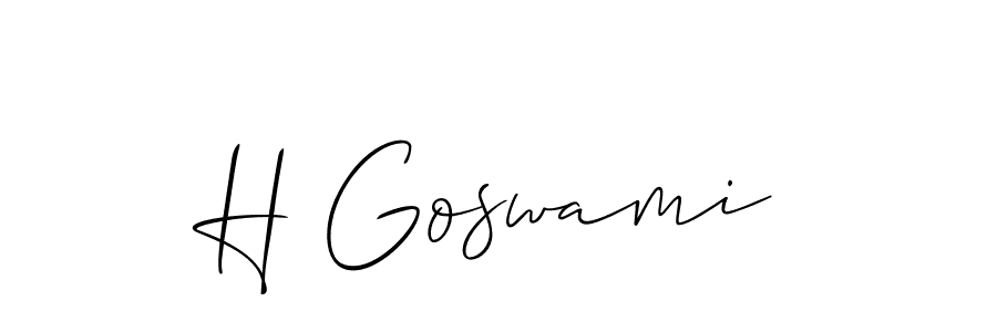 You should practise on your own different ways (Allison_Script) to write your name (H Goswami) in signature. don't let someone else do it for you. H Goswami signature style 2 images and pictures png