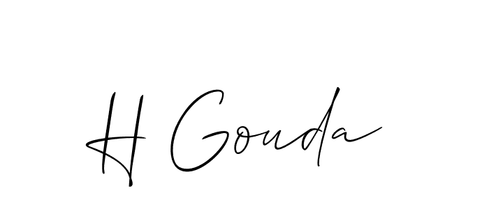 Check out images of Autograph of H Gouda name. Actor H Gouda Signature Style. Allison_Script is a professional sign style online. H Gouda signature style 2 images and pictures png