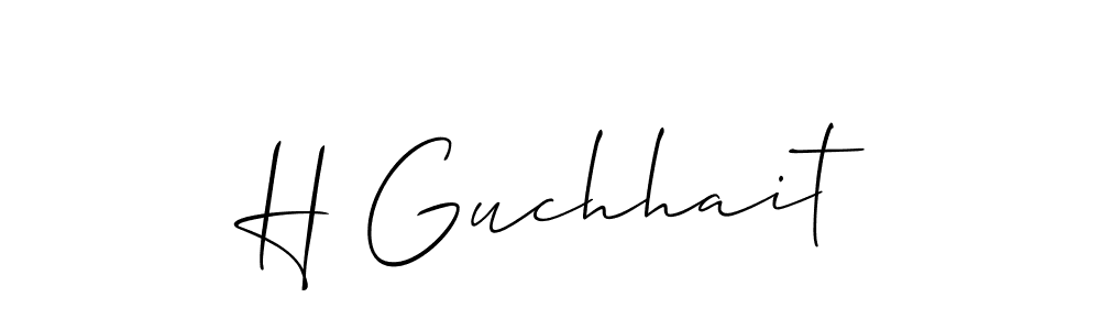 Make a beautiful signature design for name H Guchhait. With this signature (Allison_Script) style, you can create a handwritten signature for free. H Guchhait signature style 2 images and pictures png