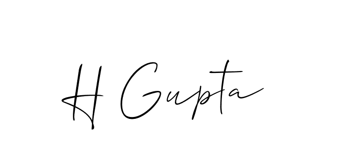 Create a beautiful signature design for name H Gupta. With this signature (Allison_Script) fonts, you can make a handwritten signature for free. H Gupta signature style 2 images and pictures png