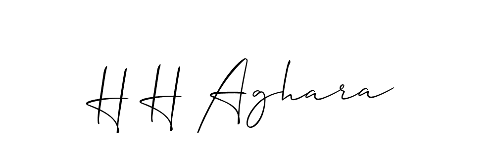 Best and Professional Signature Style for H H Aghara. Allison_Script Best Signature Style Collection. H H Aghara signature style 2 images and pictures png