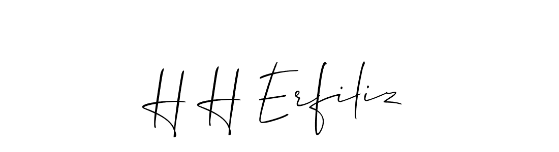 Here are the top 10 professional signature styles for the name H H Erfiliz. These are the best autograph styles you can use for your name. H H Erfiliz signature style 2 images and pictures png