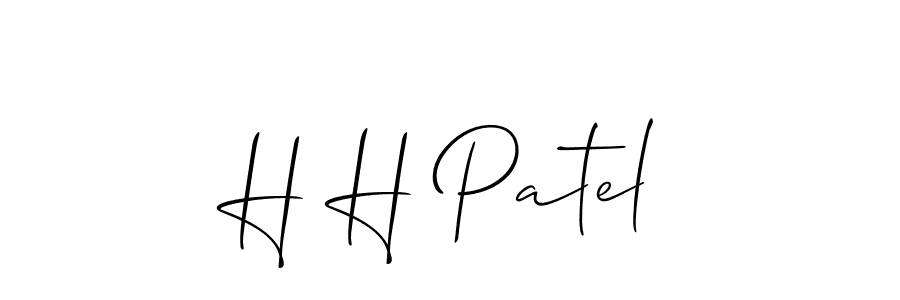 Similarly Allison_Script is the best handwritten signature design. Signature creator online .You can use it as an online autograph creator for name H H Patel. H H Patel signature style 2 images and pictures png