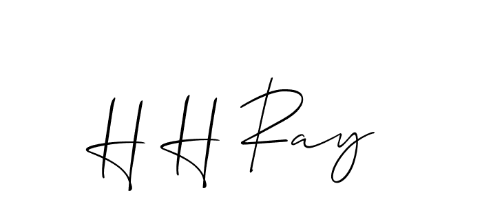 Create a beautiful signature design for name H H Ray. With this signature (Allison_Script) fonts, you can make a handwritten signature for free. H H Ray signature style 2 images and pictures png