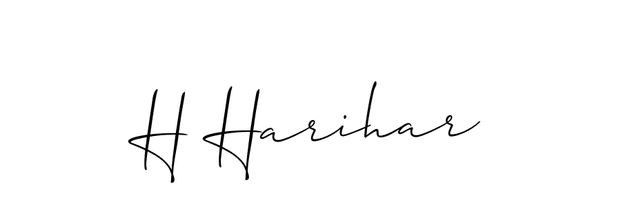 Use a signature maker to create a handwritten signature online. With this signature software, you can design (Allison_Script) your own signature for name H Harihar. H Harihar signature style 2 images and pictures png