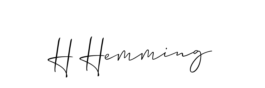 How to make H Hemming signature? Allison_Script is a professional autograph style. Create handwritten signature for H Hemming name. H Hemming signature style 2 images and pictures png