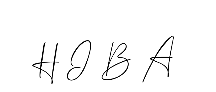 How to Draw H I B A signature style? Allison_Script is a latest design signature styles for name H I B A. H I B A signature style 2 images and pictures png