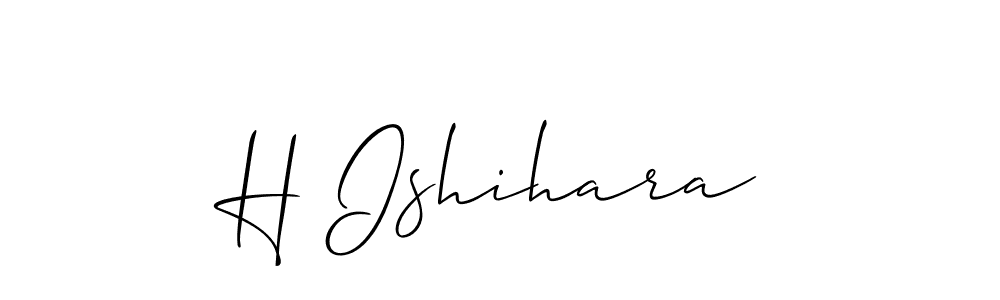 Make a beautiful signature design for name H Ishihara. Use this online signature maker to create a handwritten signature for free. H Ishihara signature style 2 images and pictures png