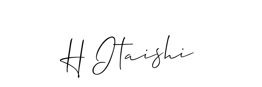Use a signature maker to create a handwritten signature online. With this signature software, you can design (Allison_Script) your own signature for name H Itaishi. H Itaishi signature style 2 images and pictures png