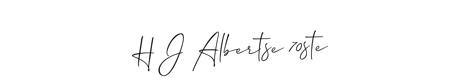 How to Draw H J Albertse 70ste signature style? Allison_Script is a latest design signature styles for name H J Albertse 70ste. H J Albertse 70ste signature style 2 images and pictures png