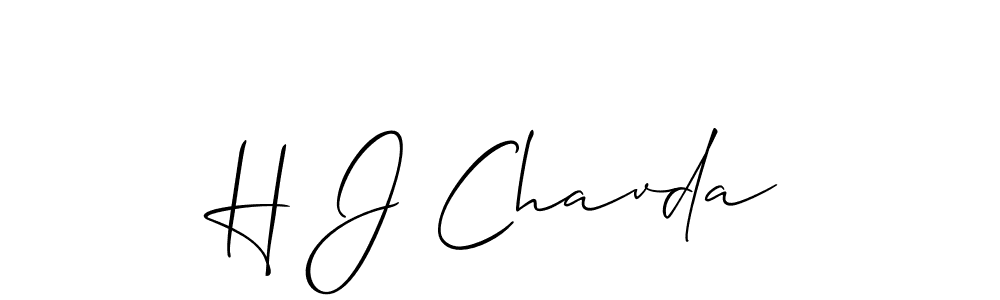 How to Draw H J Chavda signature style? Allison_Script is a latest design signature styles for name H J Chavda. H J Chavda signature style 2 images and pictures png