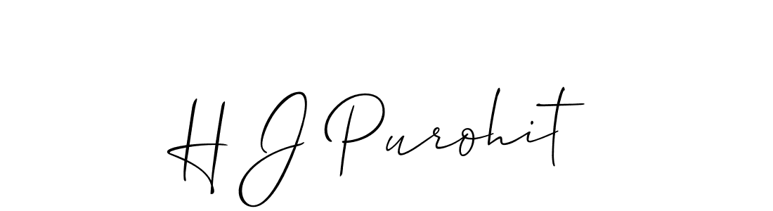 Make a beautiful signature design for name H J Purohit. Use this online signature maker to create a handwritten signature for free. H J Purohit signature style 2 images and pictures png