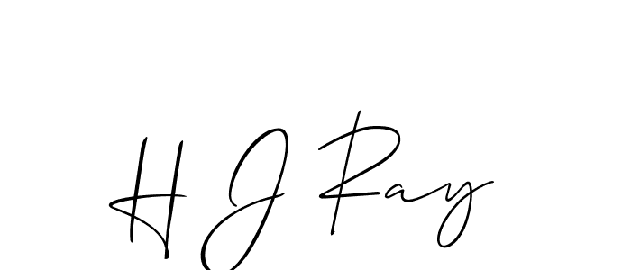 Allison_Script is a professional signature style that is perfect for those who want to add a touch of class to their signature. It is also a great choice for those who want to make their signature more unique. Get H J Ray name to fancy signature for free. H J Ray signature style 2 images and pictures png