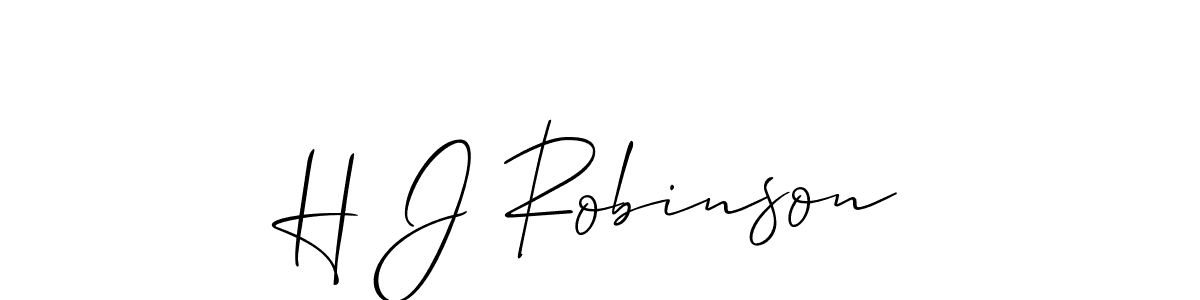 It looks lik you need a new signature style for name H J Robinson. Design unique handwritten (Allison_Script) signature with our free signature maker in just a few clicks. H J Robinson signature style 2 images and pictures png
