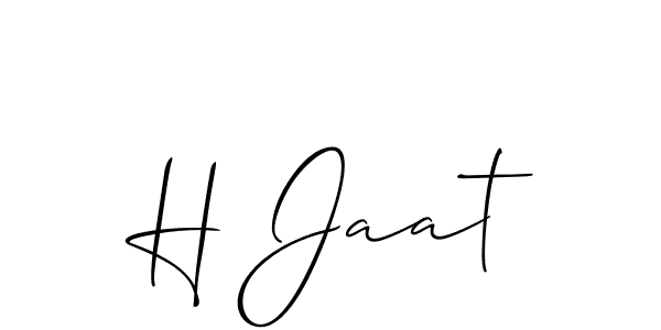 Create a beautiful signature design for name H Jaat. With this signature (Allison_Script) fonts, you can make a handwritten signature for free. H Jaat signature style 2 images and pictures png
