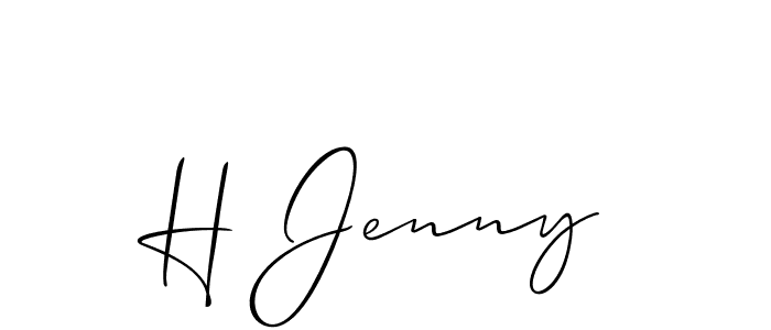 How to make H Jenny signature? Allison_Script is a professional autograph style. Create handwritten signature for H Jenny name. H Jenny signature style 2 images and pictures png