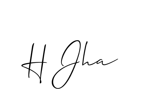 H Jha stylish signature style. Best Handwritten Sign (Allison_Script) for my name. Handwritten Signature Collection Ideas for my name H Jha. H Jha signature style 2 images and pictures png