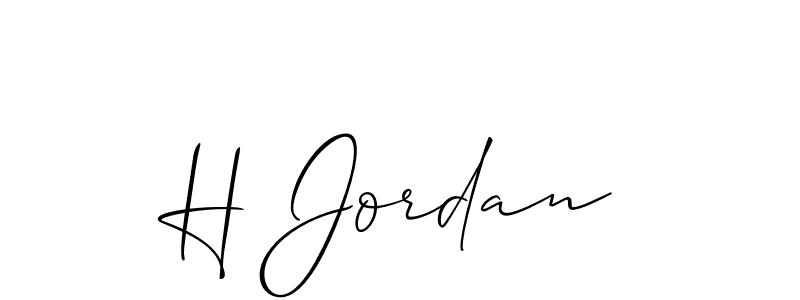 if you are searching for the best signature style for your name H Jordan. so please give up your signature search. here we have designed multiple signature styles  using Allison_Script. H Jordan signature style 2 images and pictures png