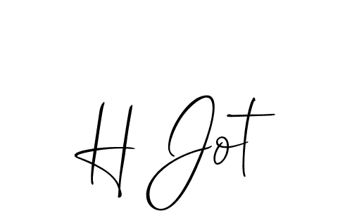 Create a beautiful signature design for name H Jot. With this signature (Allison_Script) fonts, you can make a handwritten signature for free. H Jot signature style 2 images and pictures png