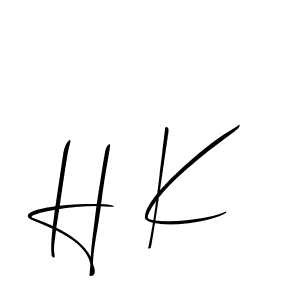 Make a beautiful signature design for name H K. Use this online signature maker to create a handwritten signature for free. H K signature style 2 images and pictures png