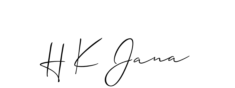 Also we have H K Jana name is the best signature style. Create professional handwritten signature collection using Allison_Script autograph style. H K Jana signature style 2 images and pictures png